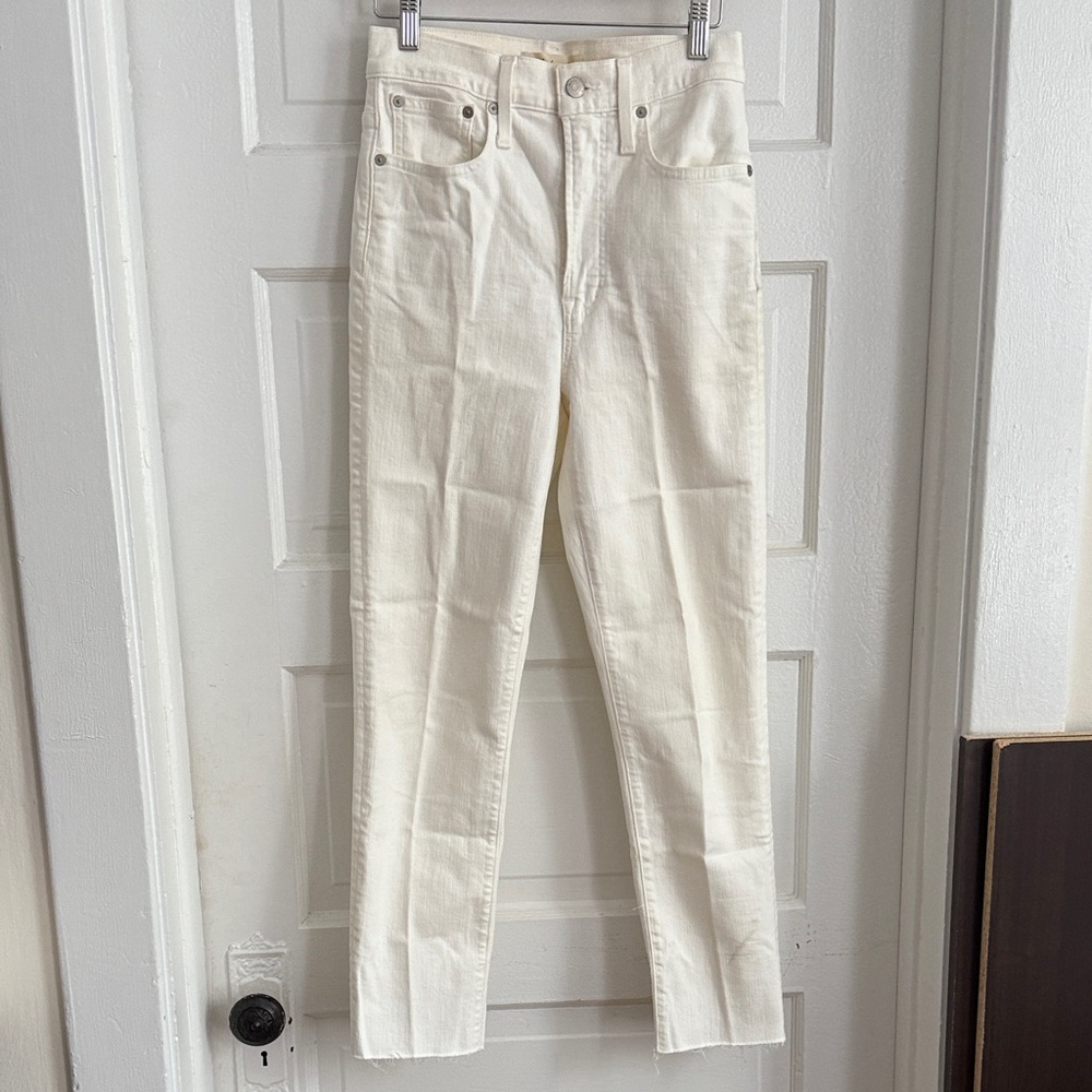 Madewell Perfect Vintage Crop Jeans in Soft Cream